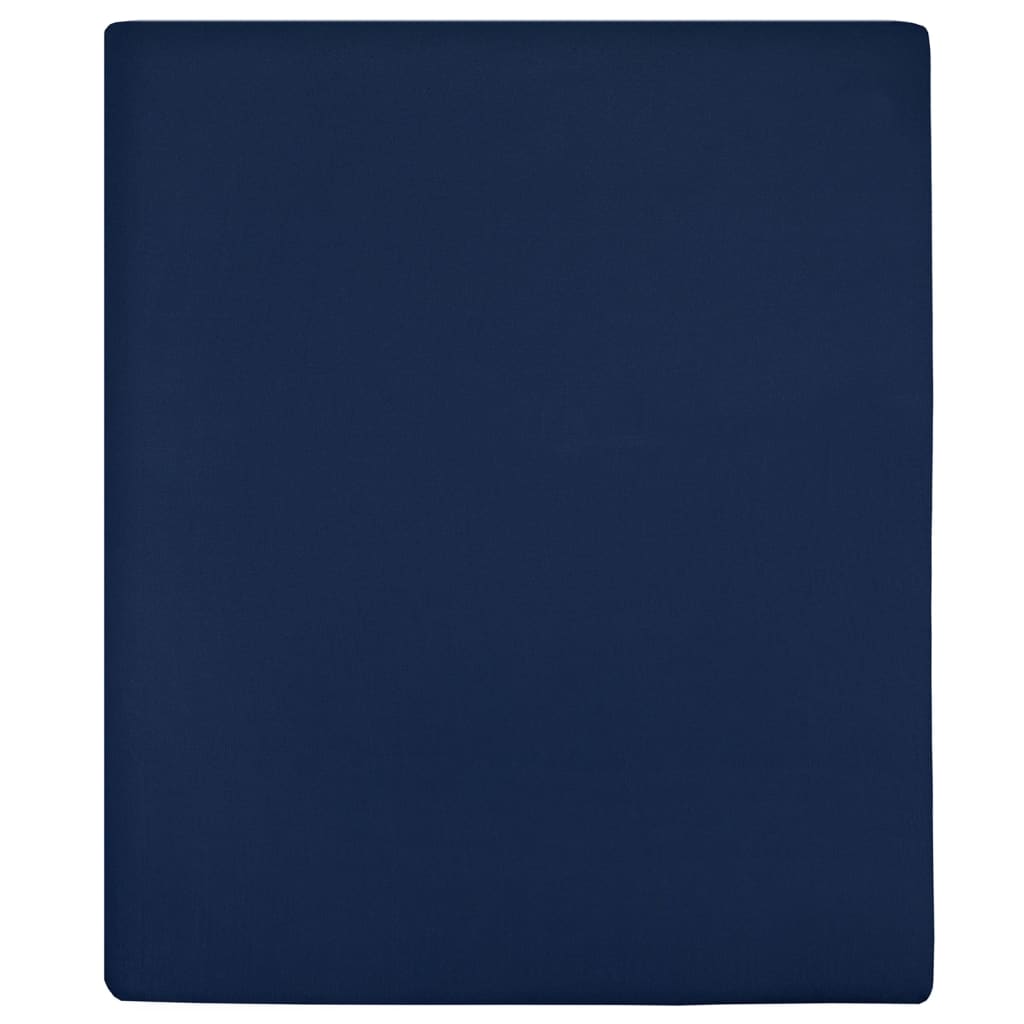 vidaXL Spannbettlaken 2 Stk. Jersey Anthrazit 90x200 cm Baumwolle
