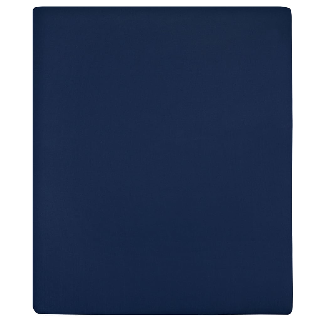 vidaXL Spannbettlaken 2 Stk. Jersey Anthrazit 90x200 cm Baumwolle