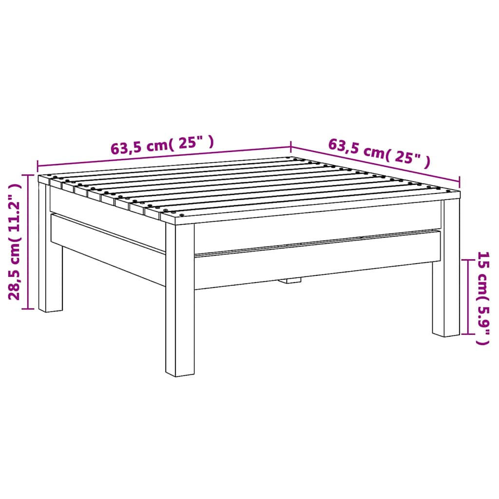 vidaXL Outdoor-Hocker Massivholz Kiefer
