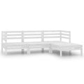 vidaXL 4-tlg. Garten-Lounge-Set Kiefer Massivholz Weiß
