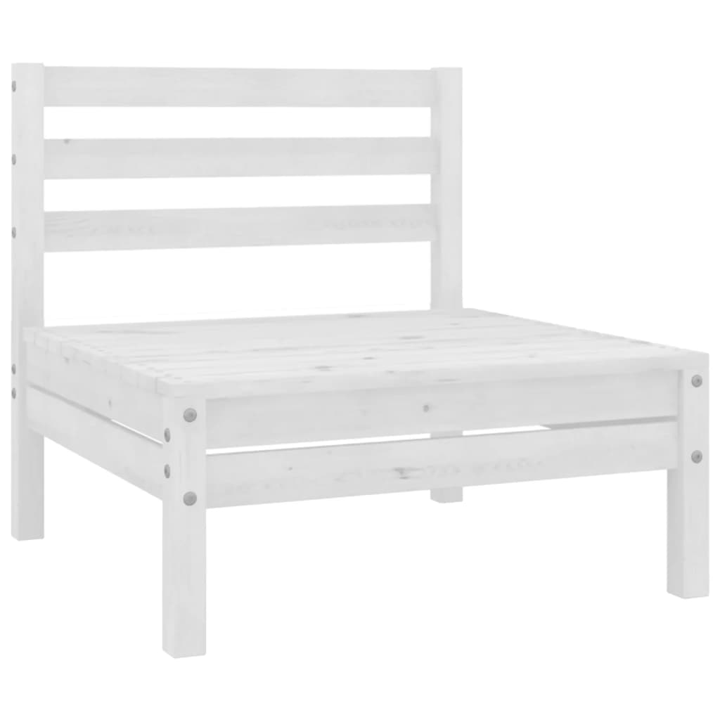 vidaXL 4-tlg. Garten-Lounge-Set Kiefer Massivholz Weiß