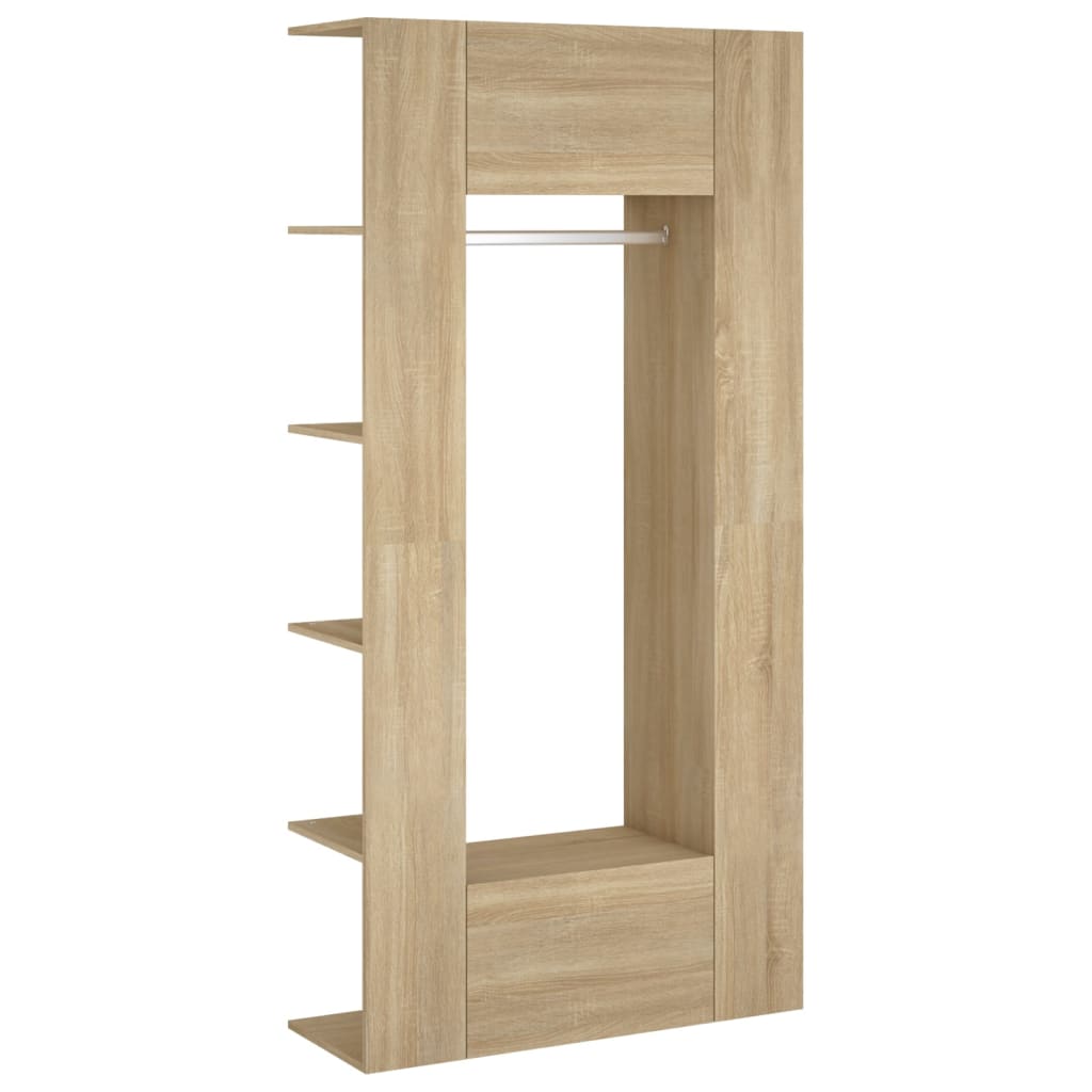 vidaXL Flurschränke 2 Stk. Räuchereiche Holzwerkstoff
