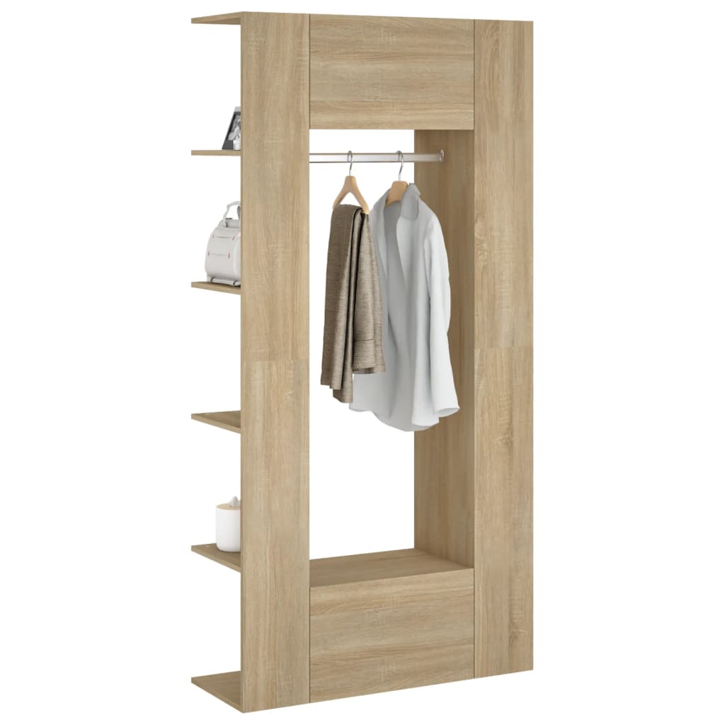 vidaXL Flurschränke 2 Stk. Räuchereiche Holzwerkstoff