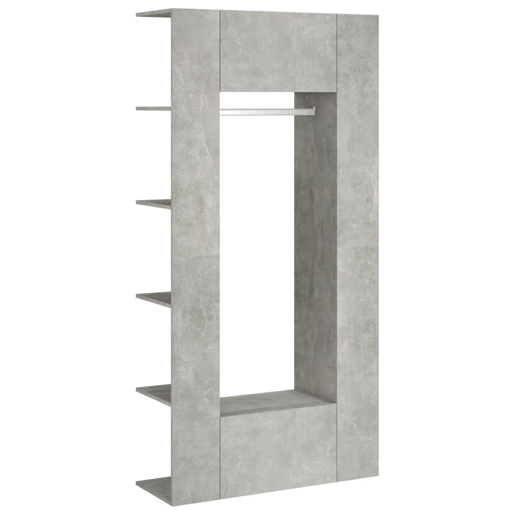 vidaXL Flurschränke 2 Stk. Betongrau Holzwerkstoff