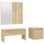 vidaXL Garderoben-Set Sonoma-Eiche Holzwerkstoff