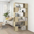vidaXL Bücherregal Raumteiler Sonoma-Eiche 100x24x188 cm