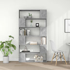 vidaXL Bücherregal Raumteiler Betongrau 100x24x188 cm