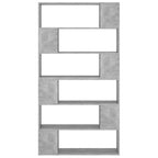 vidaXL Bücherregal Raumteiler Betongrau 100x24x188 cm