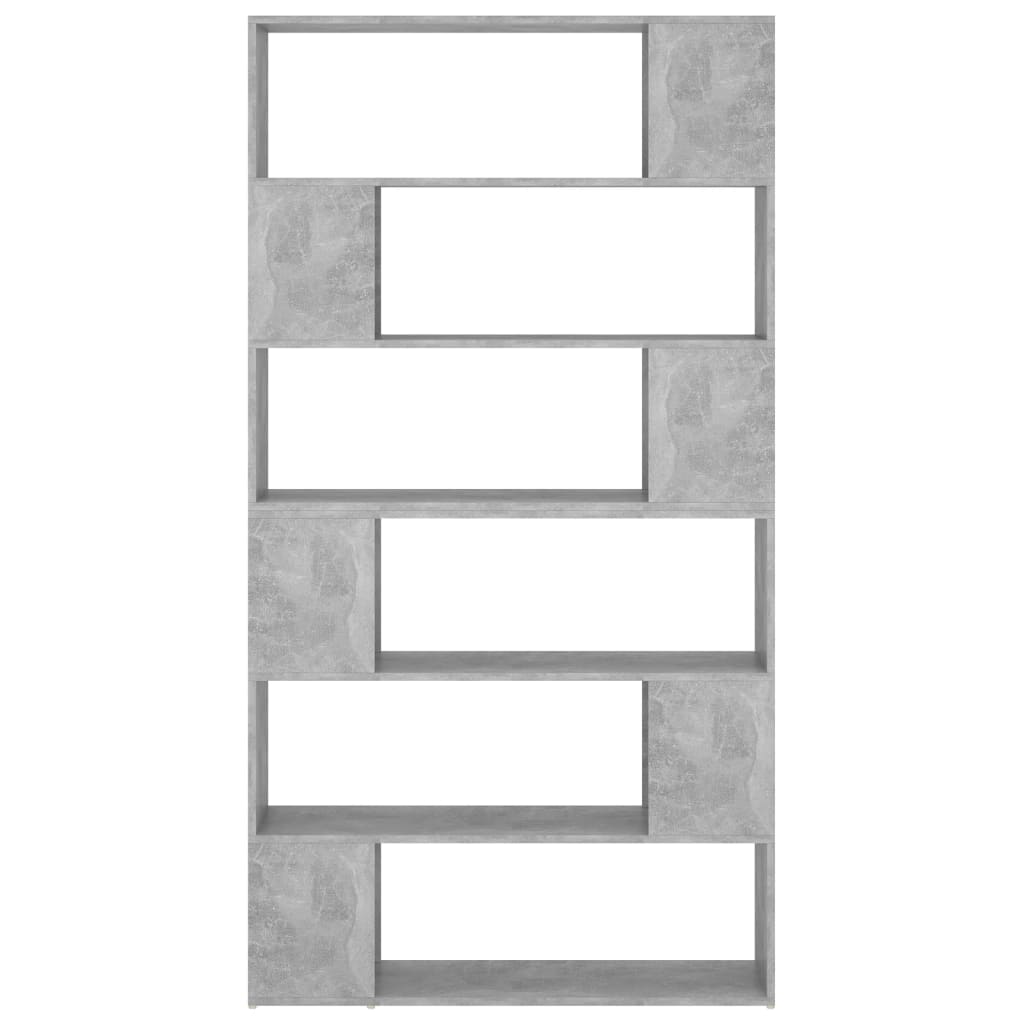 vidaXL Bücherregal Raumteiler Betongrau 100x24x188 cm