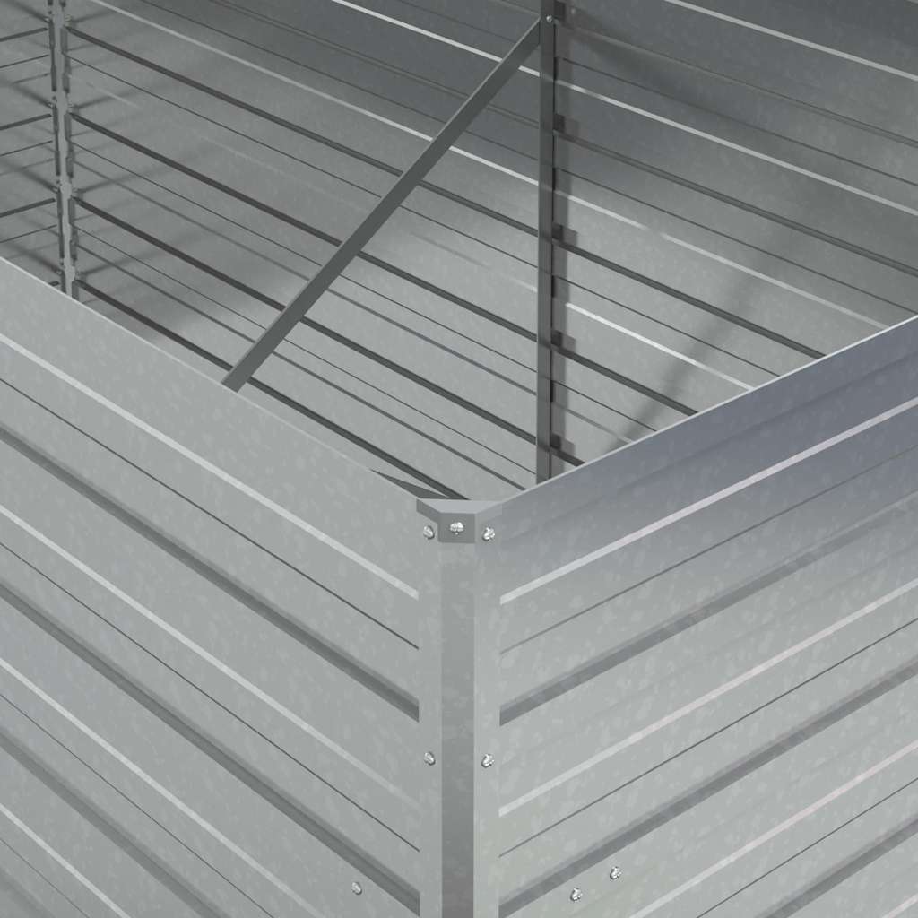 vidaXL Garten-Hochbeet 160x80x77 cm Verzinkter Stahl Silbern