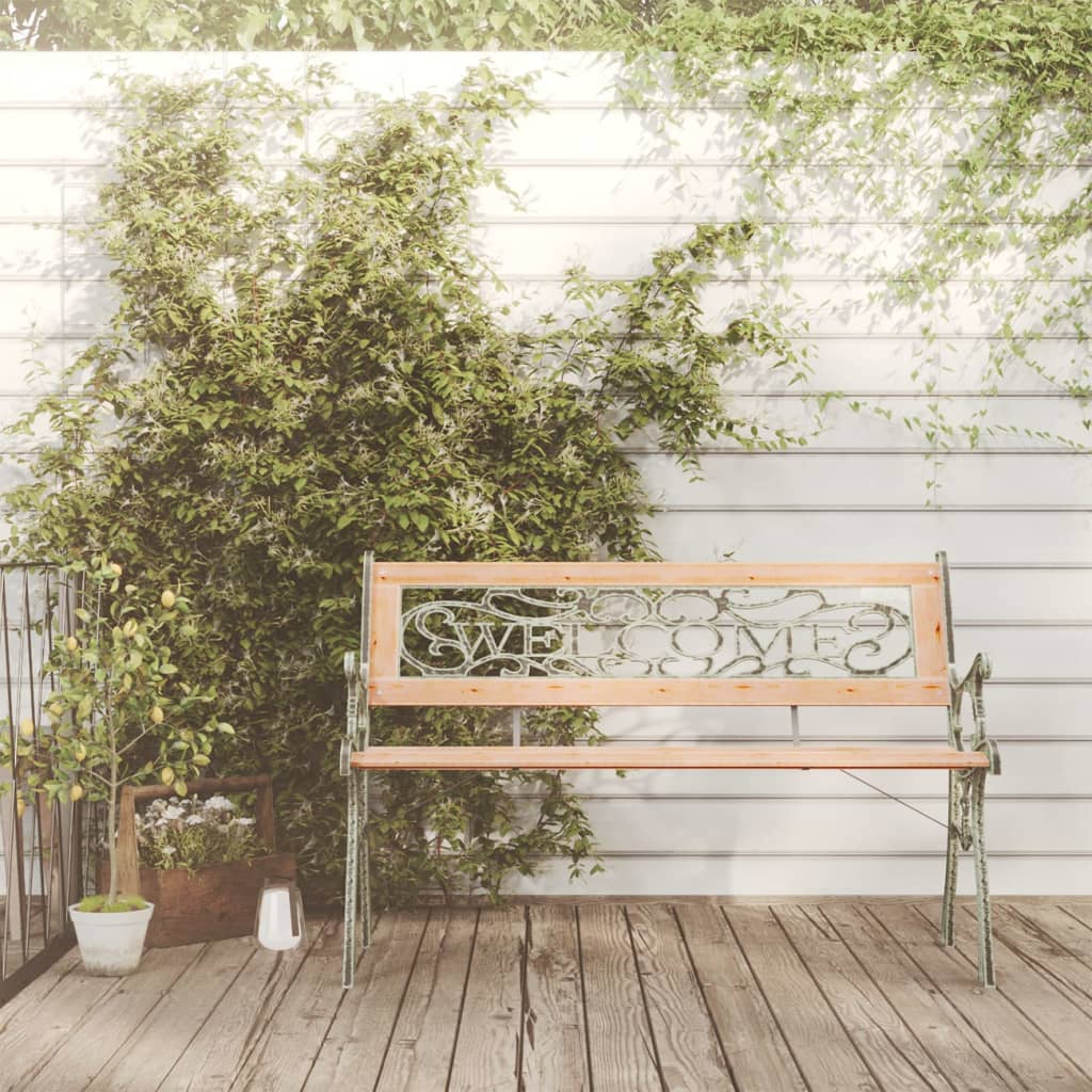 vidaXL Gartenbank 122 cm Massivholz Tanne