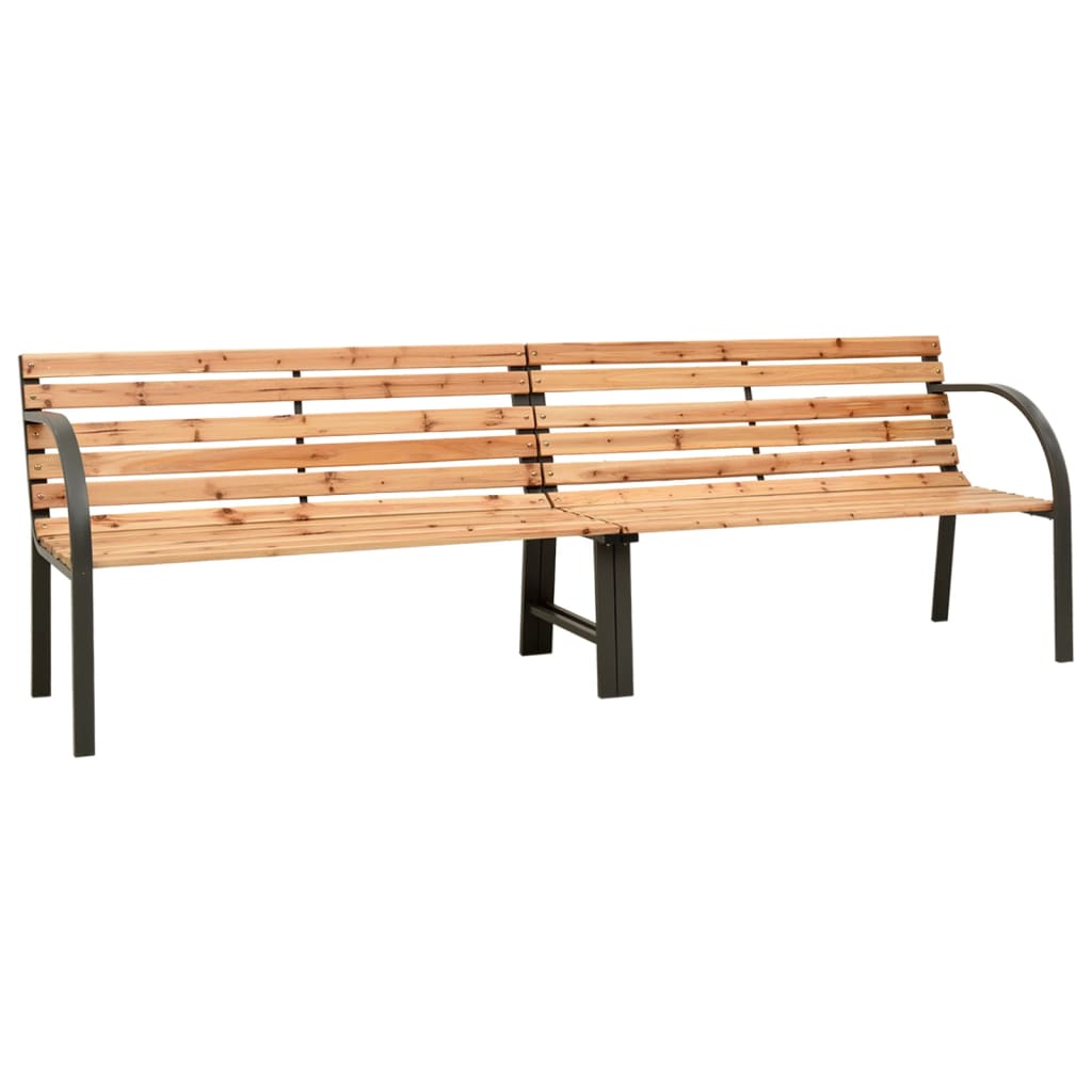 vidaXL Doppel-Gartenbank 241 cm Spießtanne Massivholz