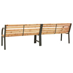 vidaXL Doppel-Gartenbank 241 cm Spießtanne Massivholz