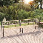 vidaXL Doppel-Gartenbank 238 cm Chinesisches Tannenholz