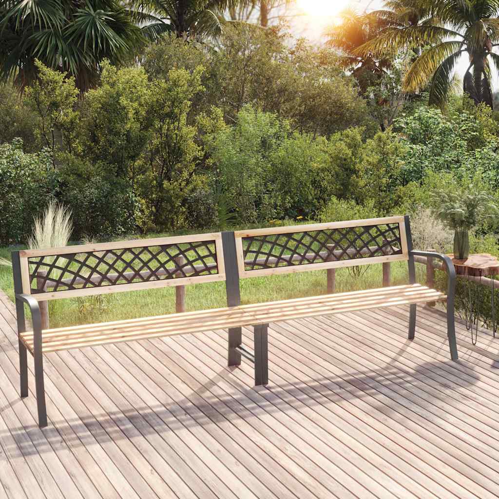 vidaXL Doppel-Gartenbank 238 cm Chinesisches Tannenholz