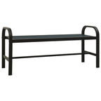 vidaXL Gartenbank 124,5 cm Stahl und WPC Schwarz