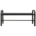 vidaXL Gartenbank 124,5 cm Stahl und WPC Schwarz
