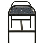 vidaXL Gartenbank 124,5 cm Stahl und WPC Schwarz