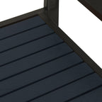 vidaXL Gartenbank 124,5 cm Stahl und WPC Schwarz