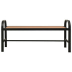 vidaXL Gartenbank 124,5 cm Stahl und WPC Braun und Schwarz
