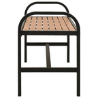 vidaXL Gartenbank 124,5 cm Stahl und WPC Braun und Schwarz