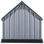 vidaXL Hundehütte Grau 92x87x91 cm Kunststoff