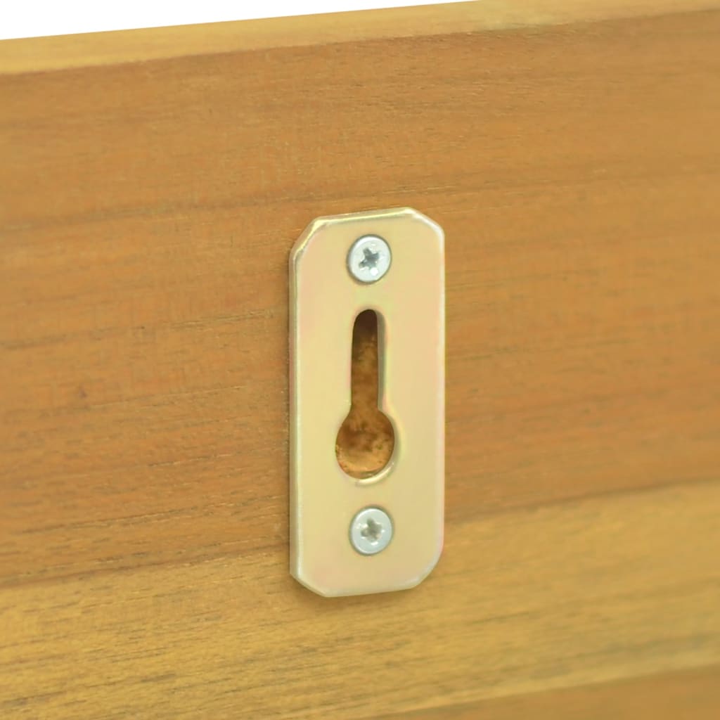 vidaXL Wandregale 2 Stk. 60x10x10 cm Massivholz Teak