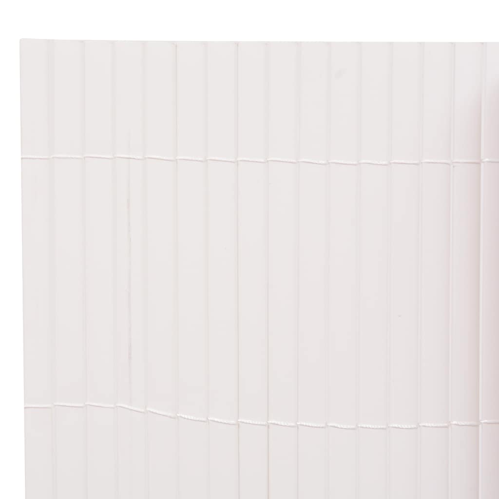 vidaXL Gartenzaun Doppelseitig 90x400 cm Weiß