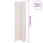 vidaXL Gartenzaun Doppelseitig 90x400 cm Weiß