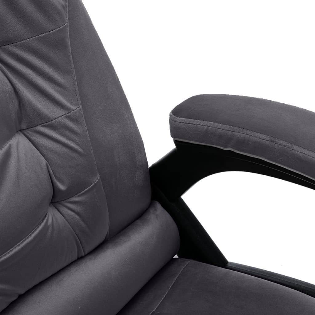 vidaXL Massage-Bürostuhl Dunkelgrau Samt