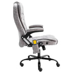vidaXL Bürostuhl mit Massagefunktion Hellgrau Wildleder-Optik