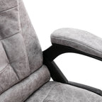 vidaXL Bürostuhl mit Massagefunktion Hellgrau Wildleder-Optik