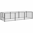 vidaXL Hundezwinger Schwarz 3 m² Stahl