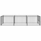vidaXL Hundezwinger Schwarz 3 m² Stahl