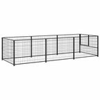 vidaXL Hundezwinger Schwarz 3 m² Stahl