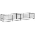 vidaXL Hundezwinger Schwarz 4 m² Stahl
