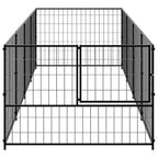 vidaXL Hundezwinger Schwarz 4 m² Stahl