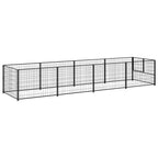 vidaXL Hundezwinger Schwarz 4 m² Stahl