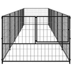 vidaXL Hundezwinger Schwarz 6 m² Stahl