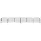 vidaXL Hundezwinger Schwarz 6 m² Stahl