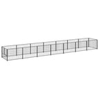 vidaXL Hundezwinger Schwarz 7 m² Stahl