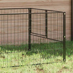 vidaXL Hundezwinger Schwarz 9 m² Stahl