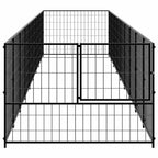 vidaXL Hundezwinger Schwarz 9 m² Stahl