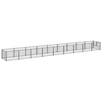 vidaXL Hundezwinger Schwarz 9 m² Stahl
