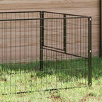 vidaXL Hundezwinger Schwarz 10 m² Stahl
