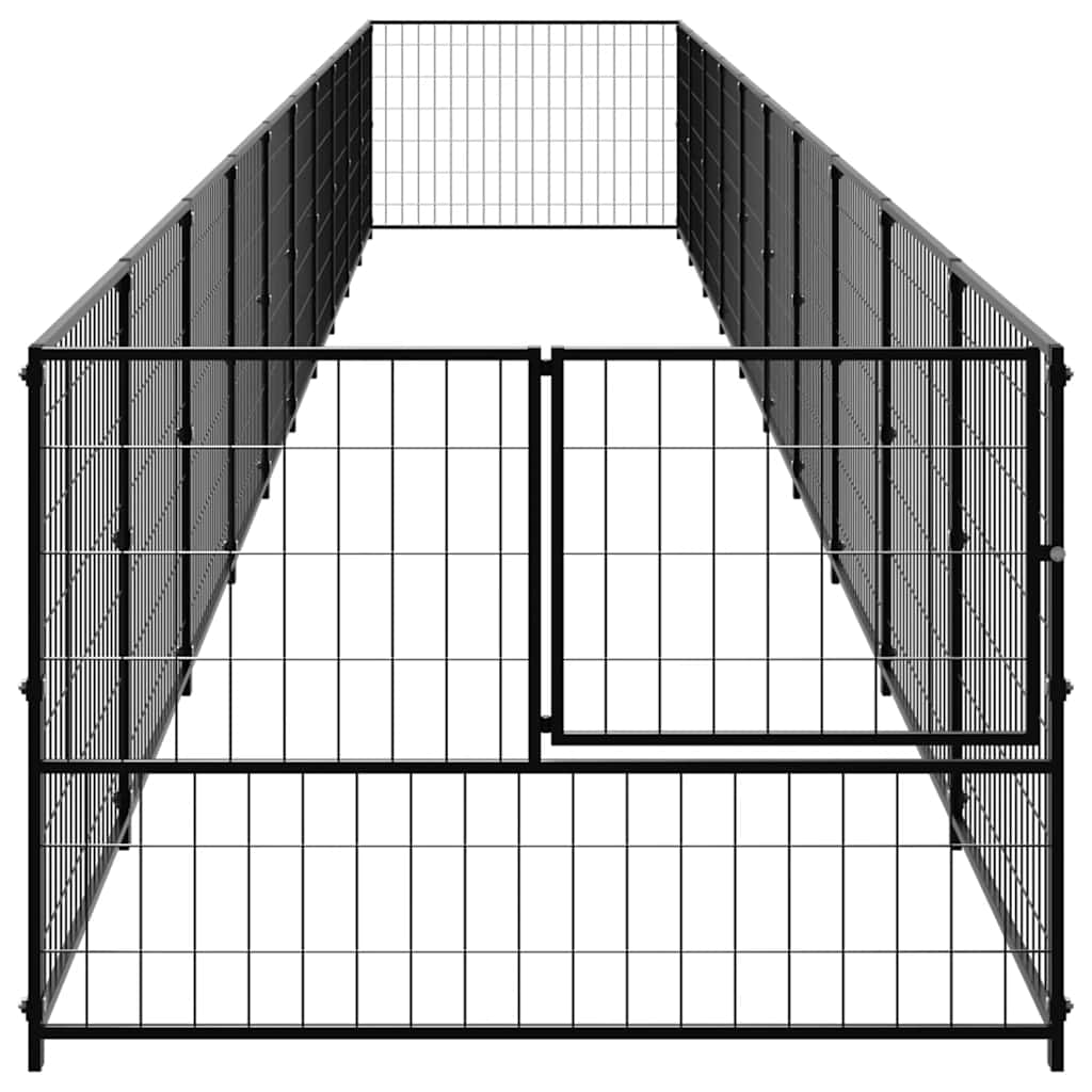 vidaXL Hundezwinger Schwarz 10 m² Stahl