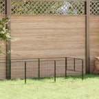 vidaXL Hundezwinger Schwarz 10 m² Stahl