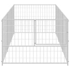 vidaXL Hundezwinger Silbern 3 m² Stahl