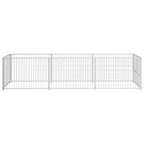 vidaXL Hundezwinger Silbern 3 m² Stahl