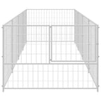 vidaXL Hundezwinger Silbern 4 m² Stahl